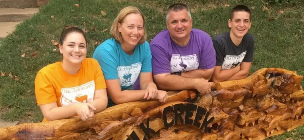 Smithers family at Elk Creek Resort